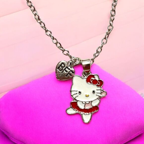 Hello Kitty Best Friends Forever BFF Silver Necklace Set - Picture 3 of 3